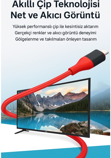 iPhone Lightning Uyumlu HDMI Kablo 2k 60Hz Hd Görüntü ve Ses Aktarımı Kablosu modelleri