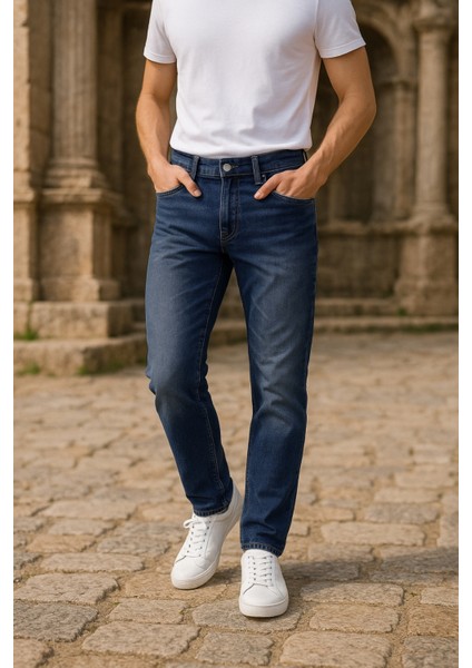 Xcedy Premium Erkek Klasik 5 Cep Yüksek Bel Regularfit Esnek Boru Paça Pantolon
