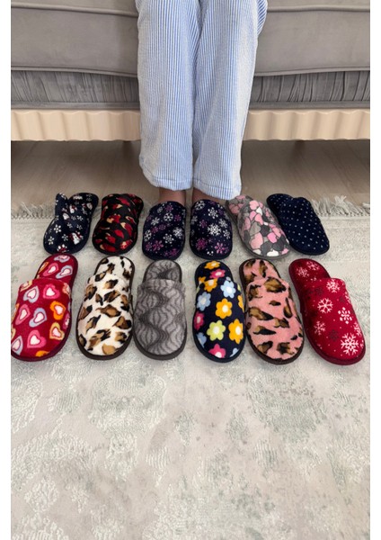 5'li Kadın Ev Terliği Misafir Bohça Çeyiz Halı Hediyelik Ucuz Kışlık Gündelik Ev Terliği fiyatları