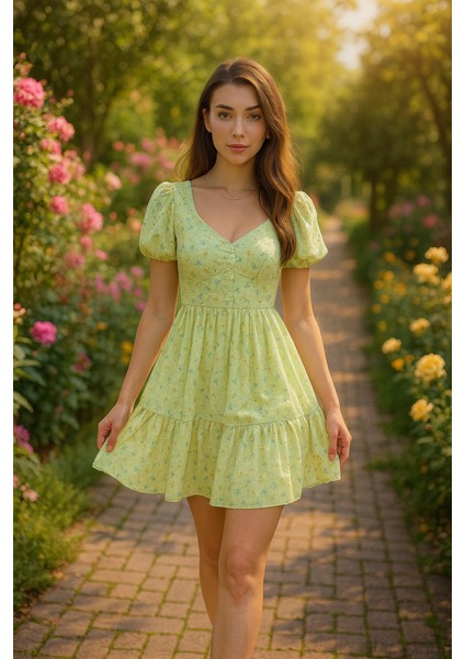 Yeşil Sırt Dekolteli Elbise indirimleri