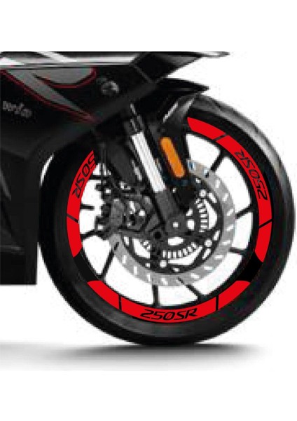 Kırmızı Cf Moto 250 Sr Geniş Jant Sticker Etiket Modeli fiyatları