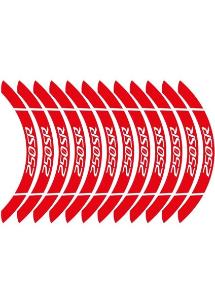 Kırmızı Cf Moto 250 Sr Geniş Jant Sticker Etiket Modeli modelleri