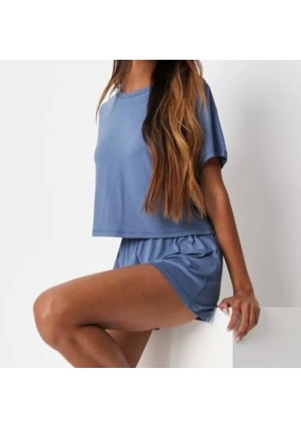 T-Shirt Şort Örme Pijama Takımı