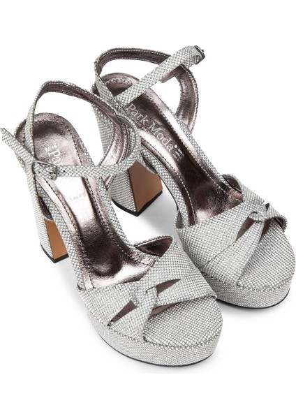 Kadın Gümüş Platform Topuk Abiye Ayakkabı - K2030ZSYHM02 fırsatları