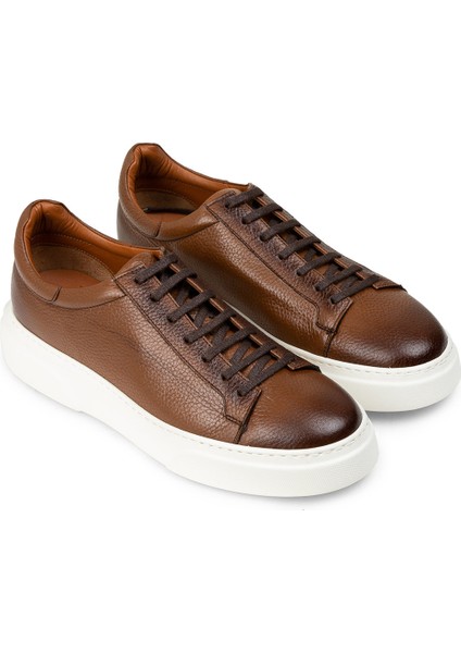 Erkek Hakiki Deri Taba Renk Sneaker Ayakkabı - M2501MTBAP03 fırsatları