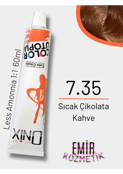 Düşük Amonyaklı Saç Boyası 60ML Sıcak Çikolata Kahve 7.35