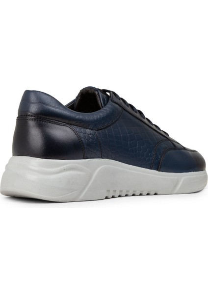 Erkek Hakiki Deri Lacivert Spor Ayakkabı - 01984MLCVE03 modelleri