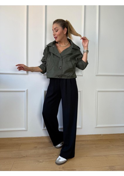 Haki Kapüşonlu Trençkot modelleri