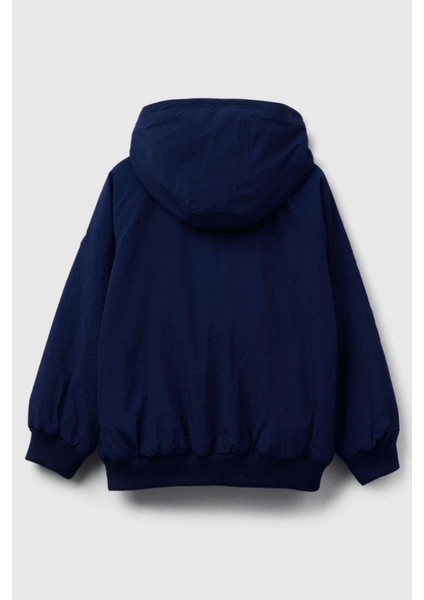 Erkek Çocuk Lacivert Fermuarlı Ribana Detaylı Kapüşonlu Ceket fiyatları