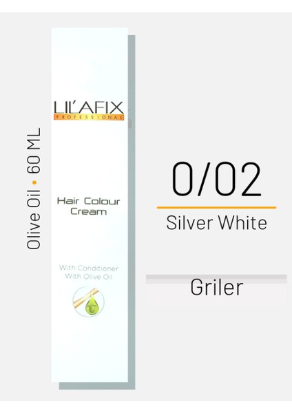 Saç Boyası No 0/02 Silver White 60ML