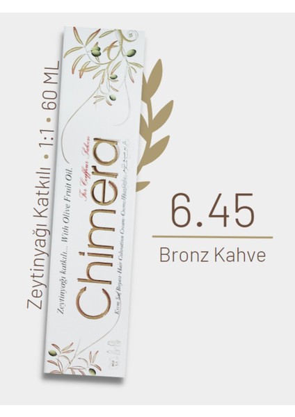 Yarı Bitkisel Saç Boyası No 6.45 - Bronz Kahve 60ML