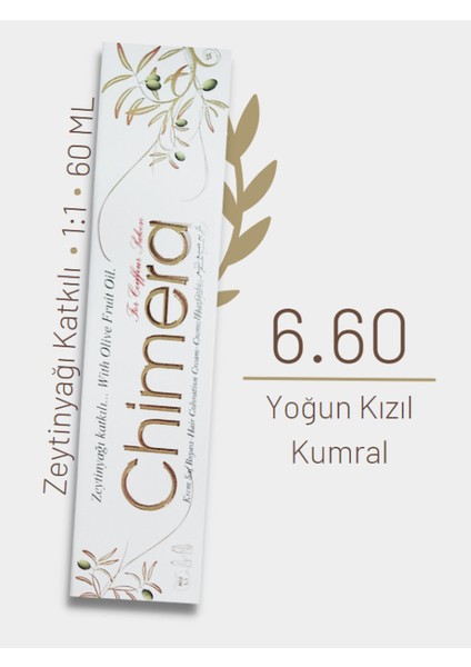 Yarı Bitkisel Saç Boyası No 6.60 - Yoğun Kızıl Kumral 60ML