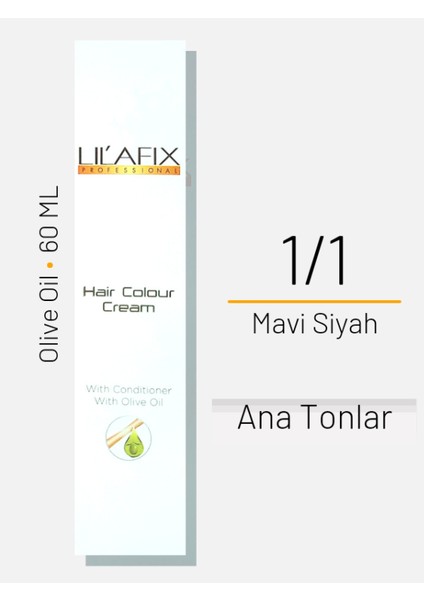 Saç Boyası No 1/1 Mavi Siyah 60ML
