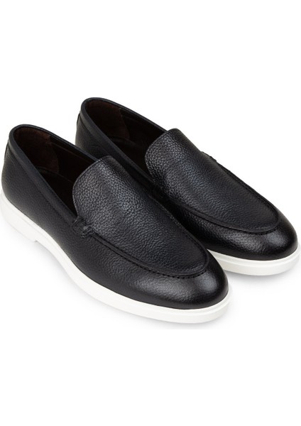 Erkek Hakiki Deri Lacivert Loafer Ayakkabı - 01957MLCVE02 fırsatları