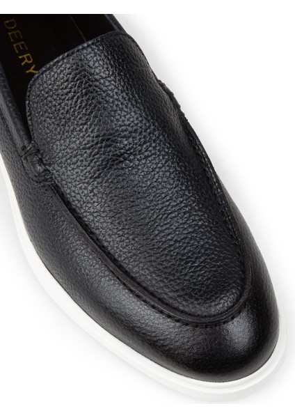 Erkek Hakiki Deri Lacivert Loafer Ayakkabı - 01957MLCVE02 indirimleri