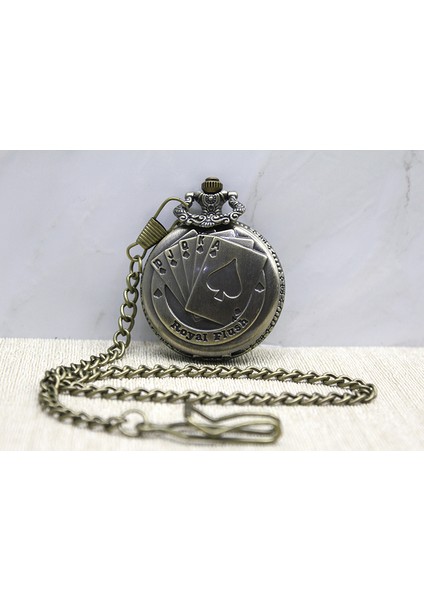 Oyun Kartı Tasarımlı Köstekli Saat fiyatları