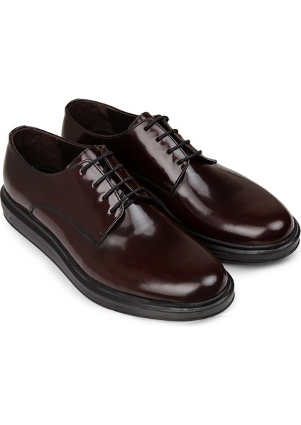 Erkek Bordo Hakiki Deri Günlük Comfort Ayakkabı - 01932MBRDP01 fırsatları