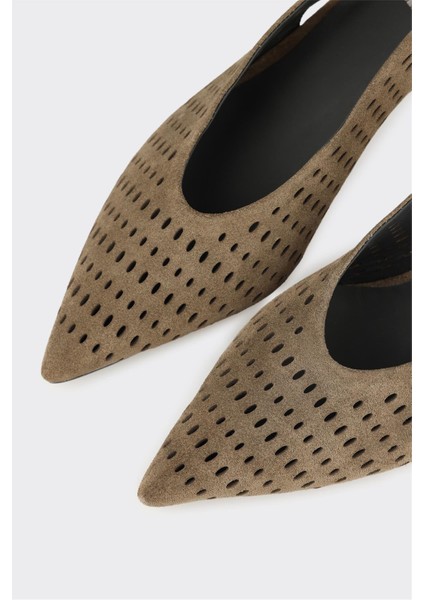 Haki Deri Kadın Topuklu Ayakkabı fırsatları