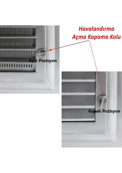 Havalandırma Menfezi Banyo Wc Tuvalet Menfez Plastik Panjur Gri 35X55 cm indirimleri