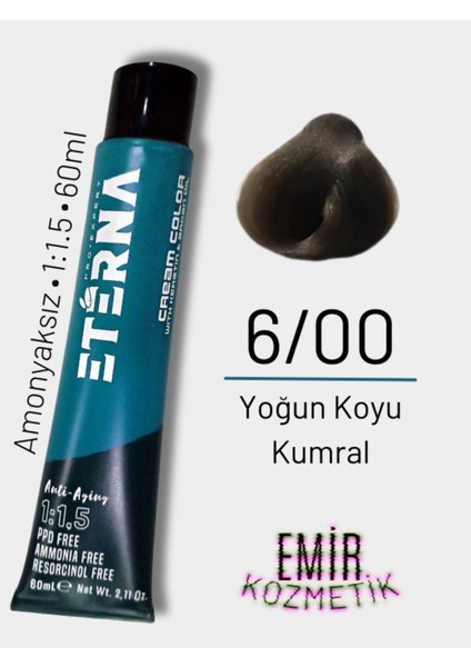 Amonyaksız Doğal Saç Boyası - 6/00 Yoğun Koyu Kumral