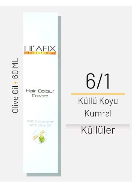 Saç Boyası No 6/1 Küllü Koyu Kumral 60ML