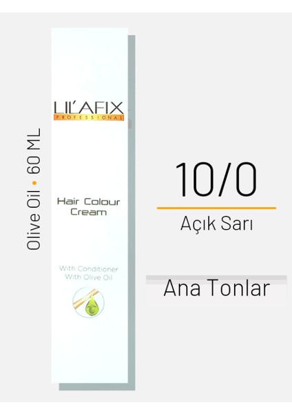 Saç Boyası No 10/0 Açık Sarı 60ML