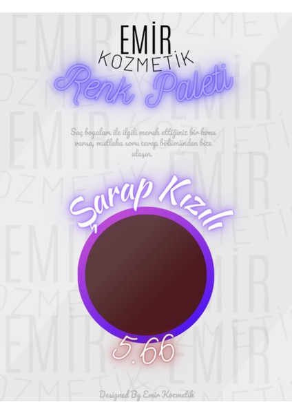 Saç Boyası No 5.66 Şarap Kızılı fiyatları