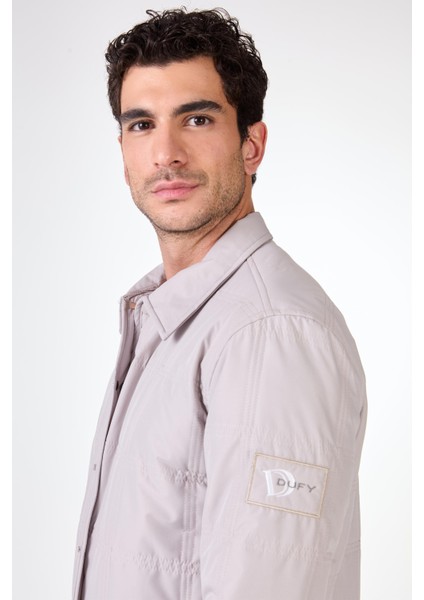 Gri Çıtçıt Kapamalı Kapitone Slim Fit Erkek Mont indirimleri