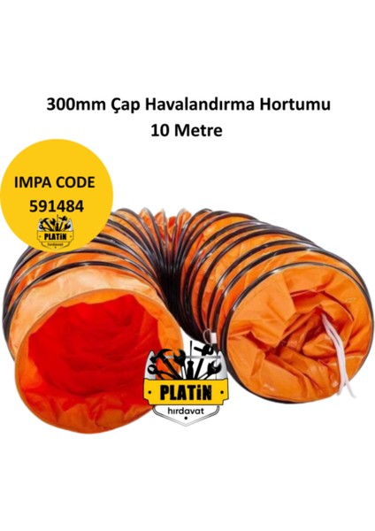 Turuncu Hortum 300MM Çap Havalandırma Hortumu Çoraplı, Giydirmeli PLT28000351 10 Metre