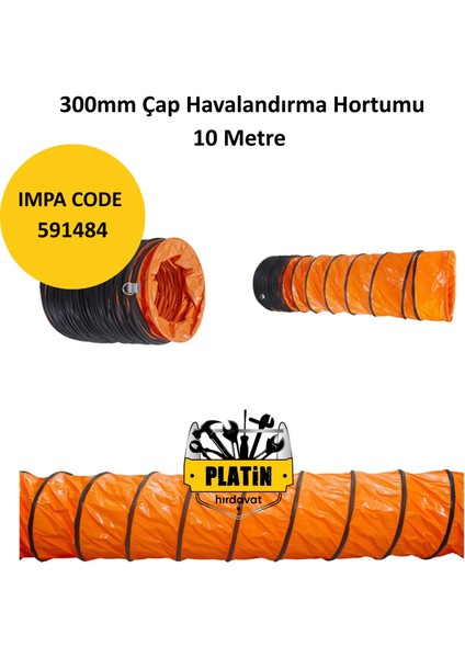 Turuncu Hortum 300MM Çap Havalandırma Hortumu Çoraplı, Giydirmeli PLT28000351 10 Metre fiyatları