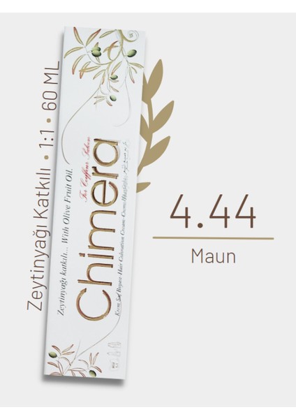 Yarı Bitkisel Saç Boyası No 4.44 - Maun 60ML