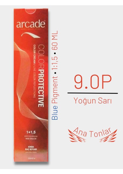 Saç Boyası 9.0p - Yoğun Sarı 60ML