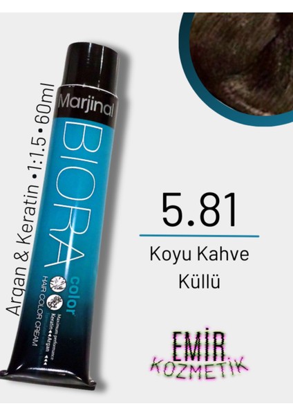 Biora Saç Boyası - 5.81 Koyu Kahve Küllü
