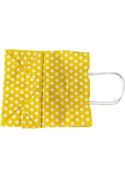 Puantiyeli Burgu Saplı Kağıt Çanta 25'li fiyatları