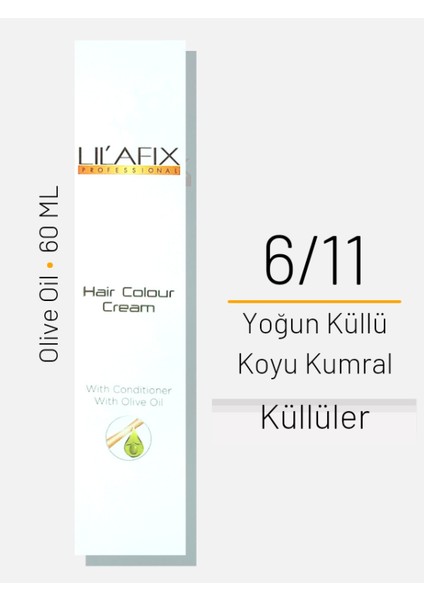 Saç Boyası No 6/11 Yoğun Küllü Koyu Kumral 60ML