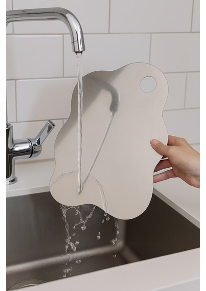 304 Kalite Antibakteriyel Paslanmaz Çelik Bulut Şeklinde Kesme Tahtası modelleri