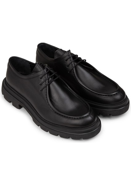Erkek Hakiki Deri Siyah Günlük Ayakkabı - 01851MSYHE01 fırsatları