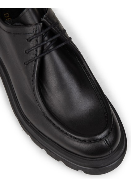 Erkek Hakiki Deri Siyah Günlük Ayakkabı - 01851MSYHE01 indirimleri