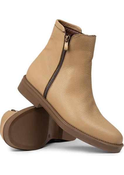 Kadın Hakiki Deri Bej Günlük Bot - Z1584ZBEJC01 modelleri