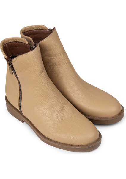 Kadın Hakiki Deri Bej Günlük Bot - Z1584ZBEJC01 fırsatları