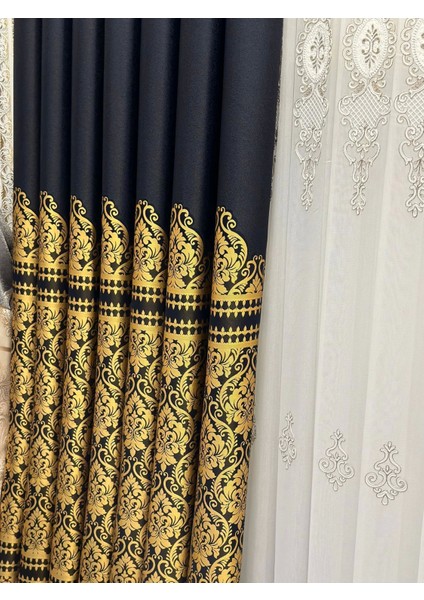 Nivemeshome Side FT632057 V- 503 Lacivert 1/3 Sık Pileli Fon Perde Apm fırsatları