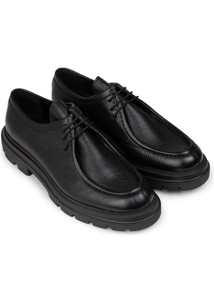 Erkek Hakiki Deri Siyah Günlük Ayakkabı - 01851MSYHE03 fırsatları