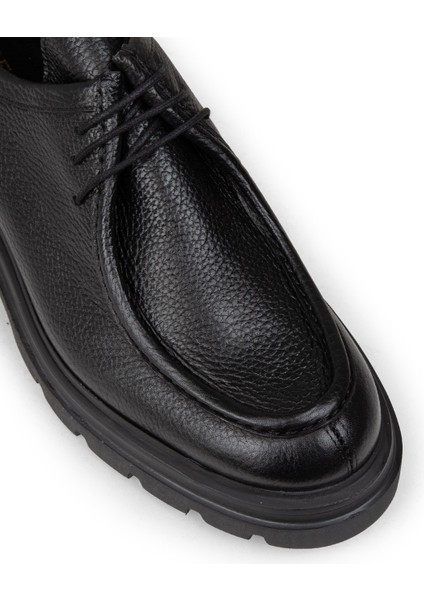Erkek Hakiki Deri Siyah Günlük Ayakkabı - 01851MSYHE03 indirimleri