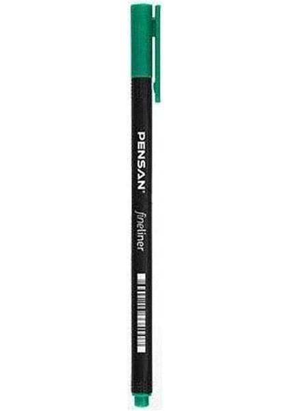 Fineliner Keçeli Kalem 0.4 mm Yeşil (10 Adet)