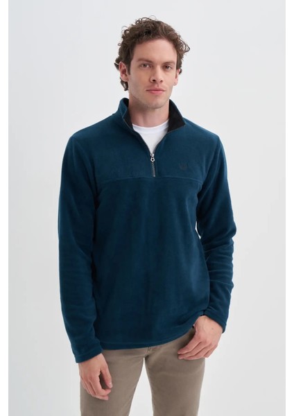 Yarım Balıkçı Yaka Kalın Polar Regular Fit SWEATSHIRT-56320