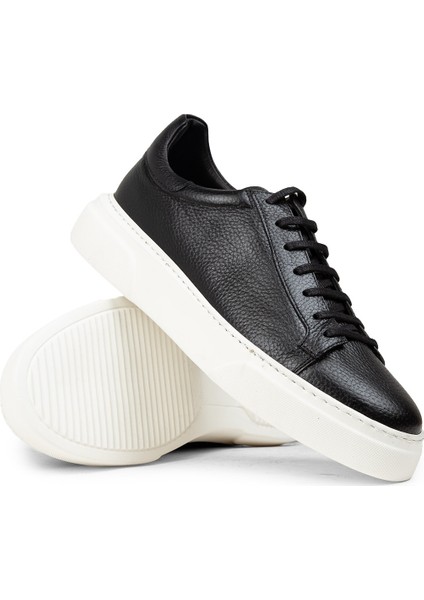 Erkek Hakiki Deri Siyah Sneaker Ayakkabı - M2501MSYHP04 modelleri