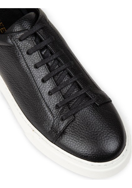 Erkek Hakiki Deri Siyah Sneaker Ayakkabı - M2501MSYHP04 indirimleri