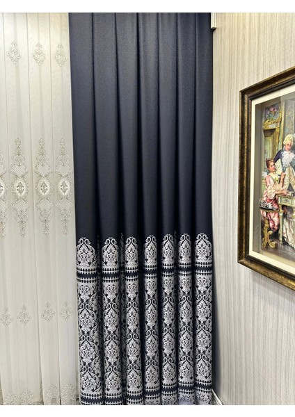 Nivemeshome Side FT632057 V- 504 Siyah 1/3 Sık Pileli Fon Perde Apm fırsatları