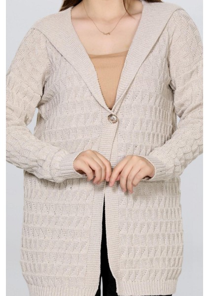 Kadın Örgü Detaylı Triko Uzun Hırka Tesettür FLT1011 modelleri