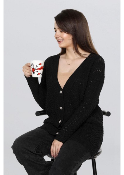 Kadın Uzun Simli Örgü Hırka FLT1006 fiyatları